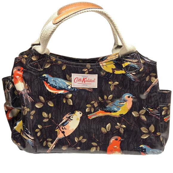 Cath Kidston London Garden Bird Motif Multicolor Oilcloth Day Bag Charming - Picture 1 of 10